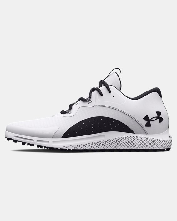 Men's UA Charged Draw 2 Spikeless Golf Shoes in White image number 5